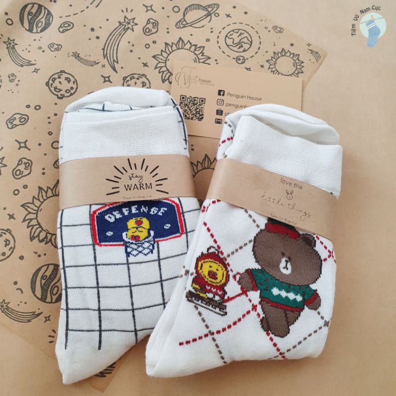 Vớ Tất Cổ Cao Brown & Sally - Penguin House