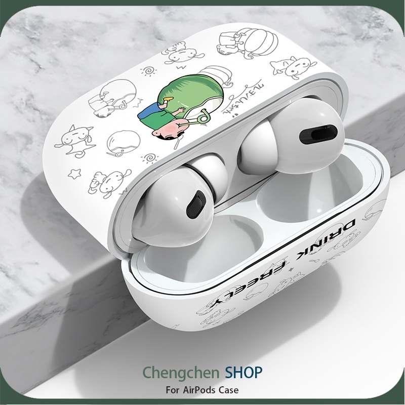 Vỏ Bảo Vệ Hộp Sạc Tai Nghe AirPods3 2021 / 3 Họa Tiết Hoạt Hình Cậu Bé Bút Chì / Dưa Hấu / Cậu Bé Bút Chì Dễ Thương