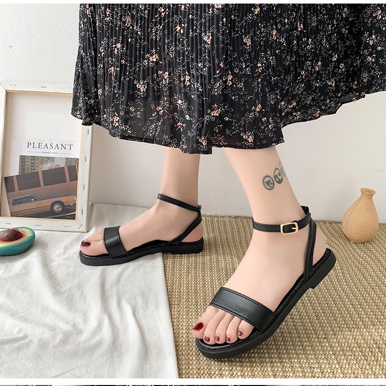 Sandal Nữ Đế Bệt Cao Cấp BLOOMYUKI Sandal nữ Cổ Điển Quai Ngang SN01