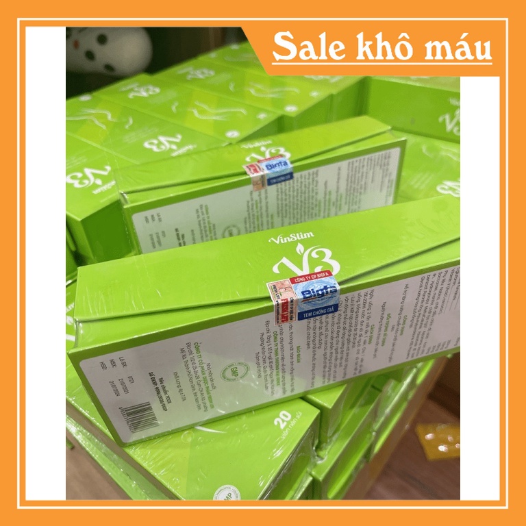 Viên Sủi Giảm Cân V3 Vinslim Chính Hãng, Hộp 20 Viên, Phù Hợp Mọi Cơ Địa, Giảm Cân Hiệu Quả |NgaAnh