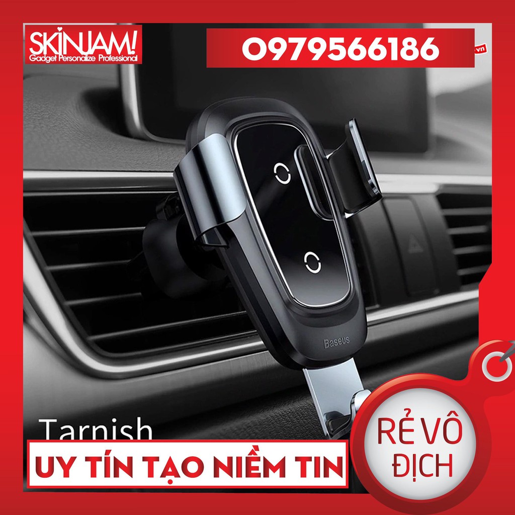 Giá Đỡ Điện Thoại Kẹp Cửa Gió Ô Tô BASEUS Kiêm Sạc Không Dây