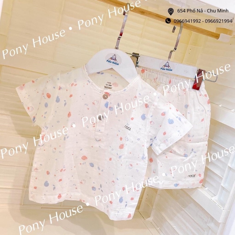 Bộ NOUS xô cài thẳng/ Bộ Nous xô cổ trụ cho bé trai bé gái 6 tháng đến 24 tháng chất mềm mát, nhiều màu sắc.