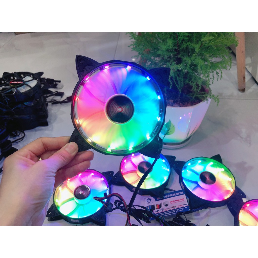 Quạt Fan Case Led RGB Coolmoon K1 (Auto tự đổi màu cắm trực tiếp nguồn)