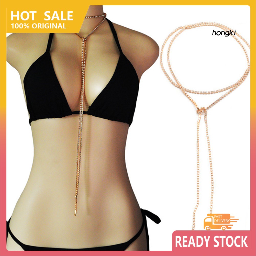 Vòng cổ choker dài đính đá lấp lánh thời trang cho nữ