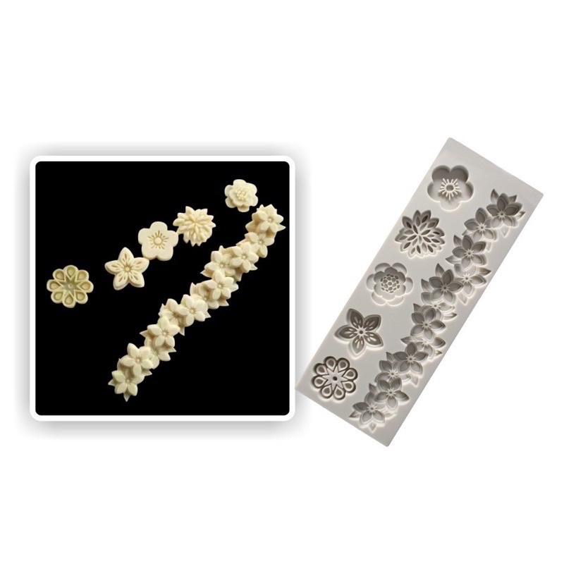 khuôn silicon trang trí bánh hoa dây nhí