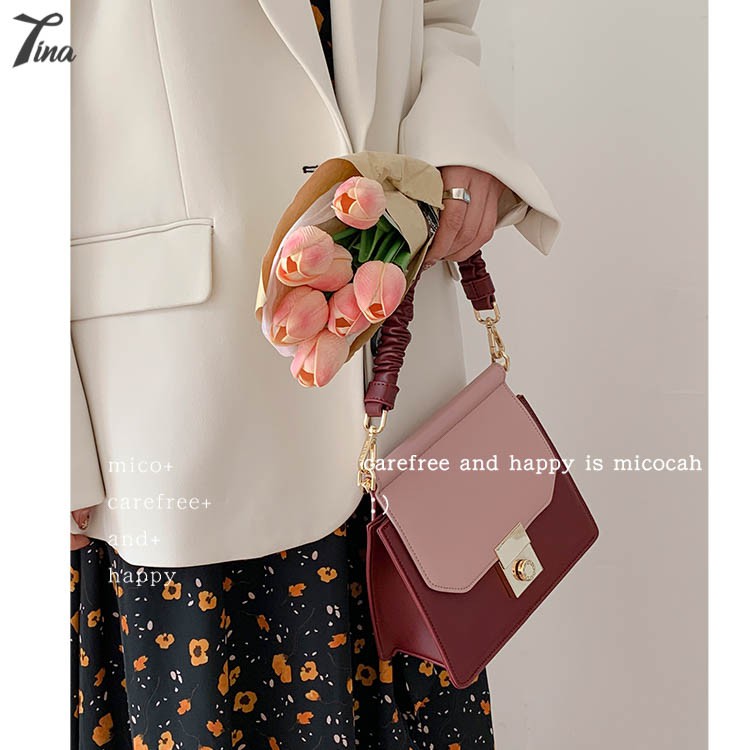 Túi nữ thời trang Micocah style Hàn Quốc phối hai màu ngọt ngào,quai cầm nữ tính hợp đi chơi đi làm (NSE505) (M426)
