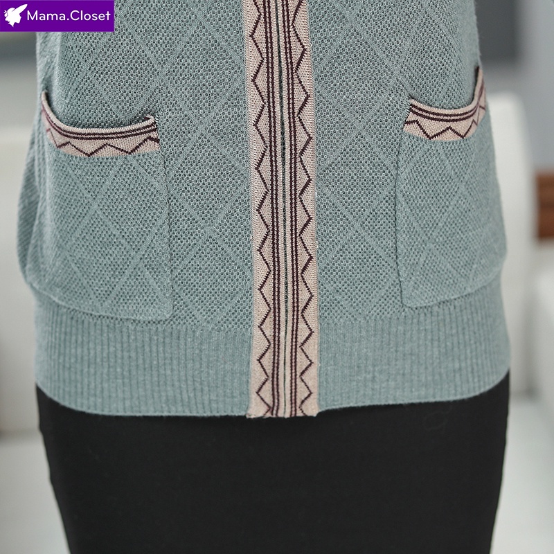 #YY6606 ÁO LEN CỔ TRÒN DÀI TAY ĐÓNG CÚC ĐỒ THU ĐÔNG, QUÀ TẶNG MẸ, CHO NGƯỜI TRUNG NIÊN HÀNG QUẢNG CHÂU MỚI HOT 2021 | BigBuy360 - bigbuy360.vn