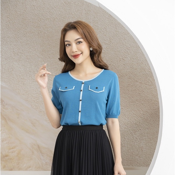 Áo len FIONA cổ tròn bo gấu F852226