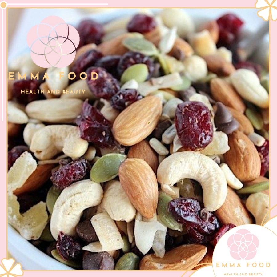 Mix 11 Hạt &amp; Qủa Nướng Nguyên Vị Không Đường By EMMA Food