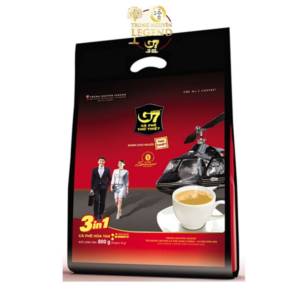 Cà phê G7 hòa tan 3 in 1 Trung Nguyên Legend Bịch 100 gói 16g