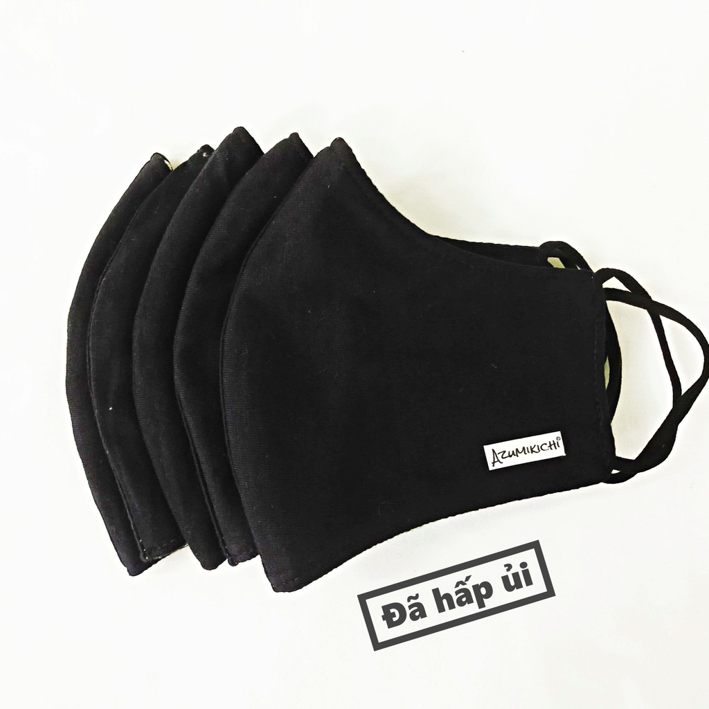 [MUA 4 TẶNG 1] Khẩu trang vải thời trang Japanese streetwear Azumikichi màu đen - KT2 | BigBuy360 - bigbuy360.vn
