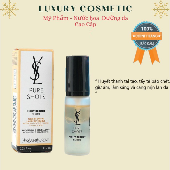Tinh Chất Ysl Pure Shots Night Reboot Serum 7Ml