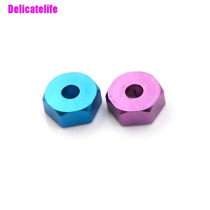 Set 4 đai ốc lục giác 12mm bằng nhôm kèm chốt cho xe điều khiển HSP 1/10