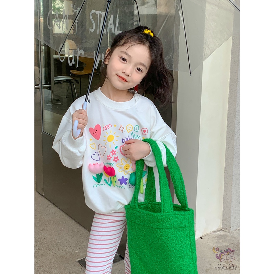 Áo Hoodie In Hoa Dễ Thương Cho Bé GáI
