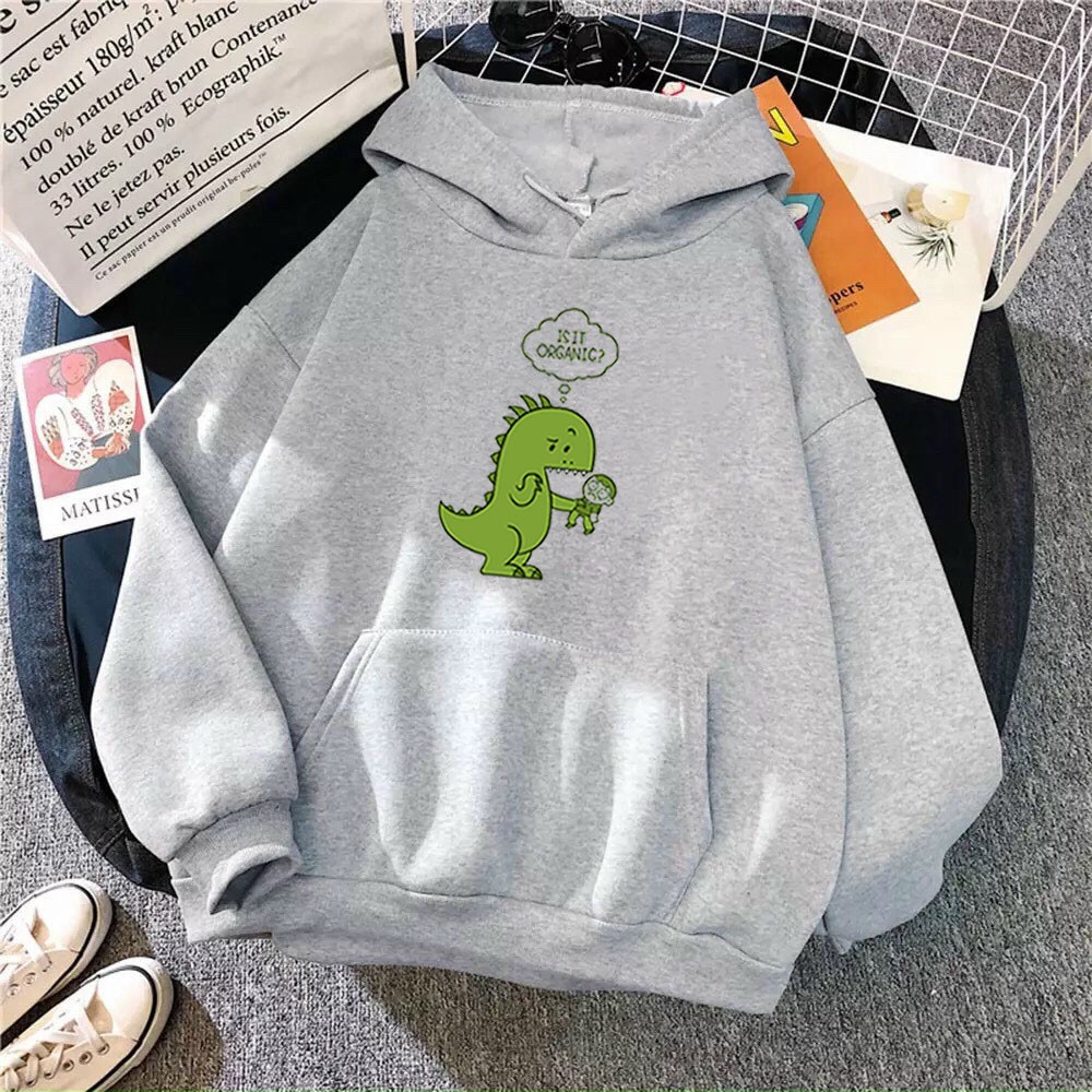 Áo hoodie nam nữ nỉ ngoại in hình Khủng Long, chất nỉ dày dặn, nón 2 lớp, hợp làm áo cặp William - DS103 | WebRaoVat - webraovat.net.vn