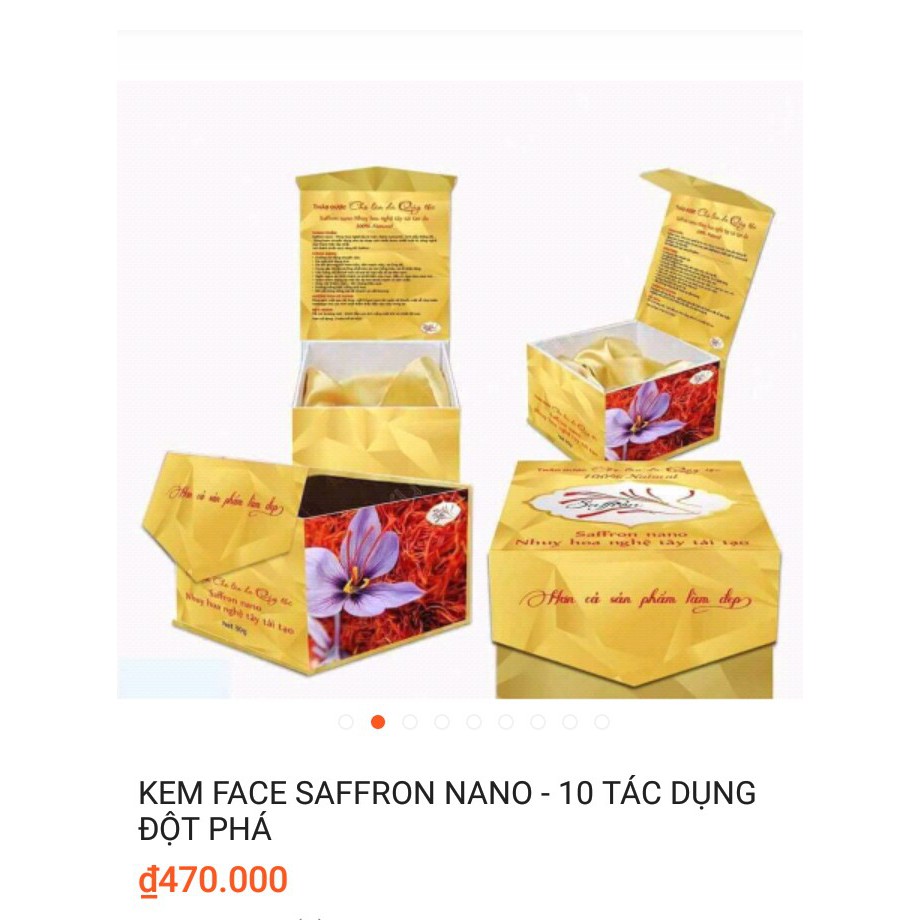Tái tạo da từ Kem dưỡng Saffron Nano ₫470.000