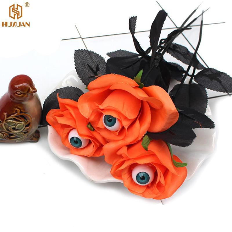 Simulation Roses Halloween With Eyeballs Home Decoration Party Fake Flower Props