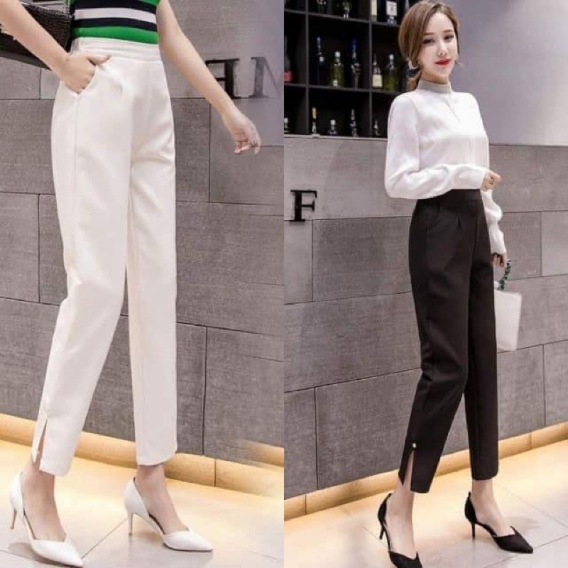 Quần Tây baggy xẻ gấu 85k