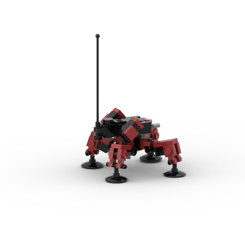 Đồ chơi lắp ráp Moc Mech Robot Spider Red