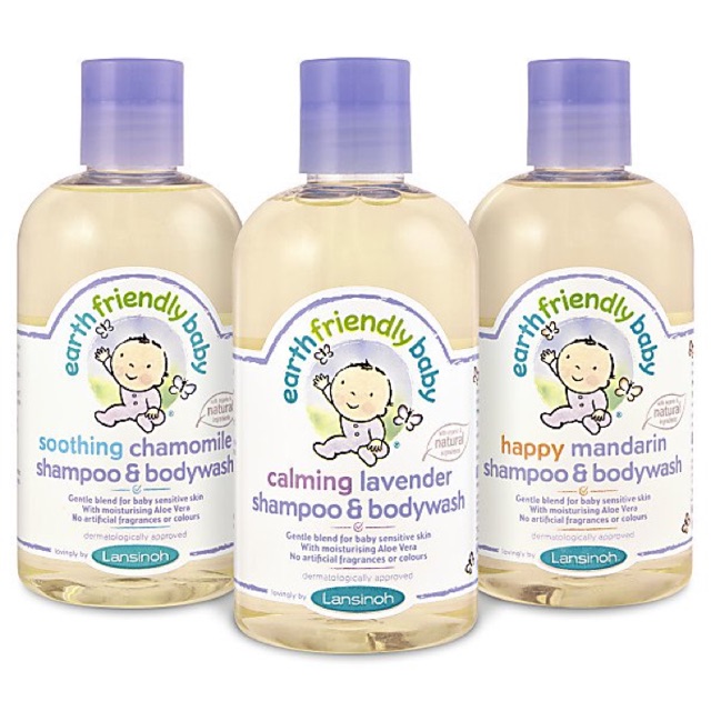 Tắm gội bé Organic Earth Friendly Baby 250ml