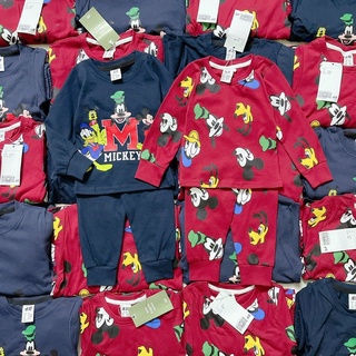 Set 2 bộ thu đông dài tay bé trai mickey & friends