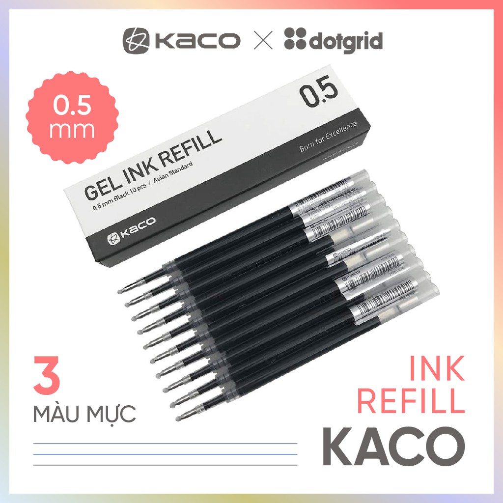 Ruột thay cho bút bi gel Kaco Pure và Kaco Keybo (ruột lẻ)