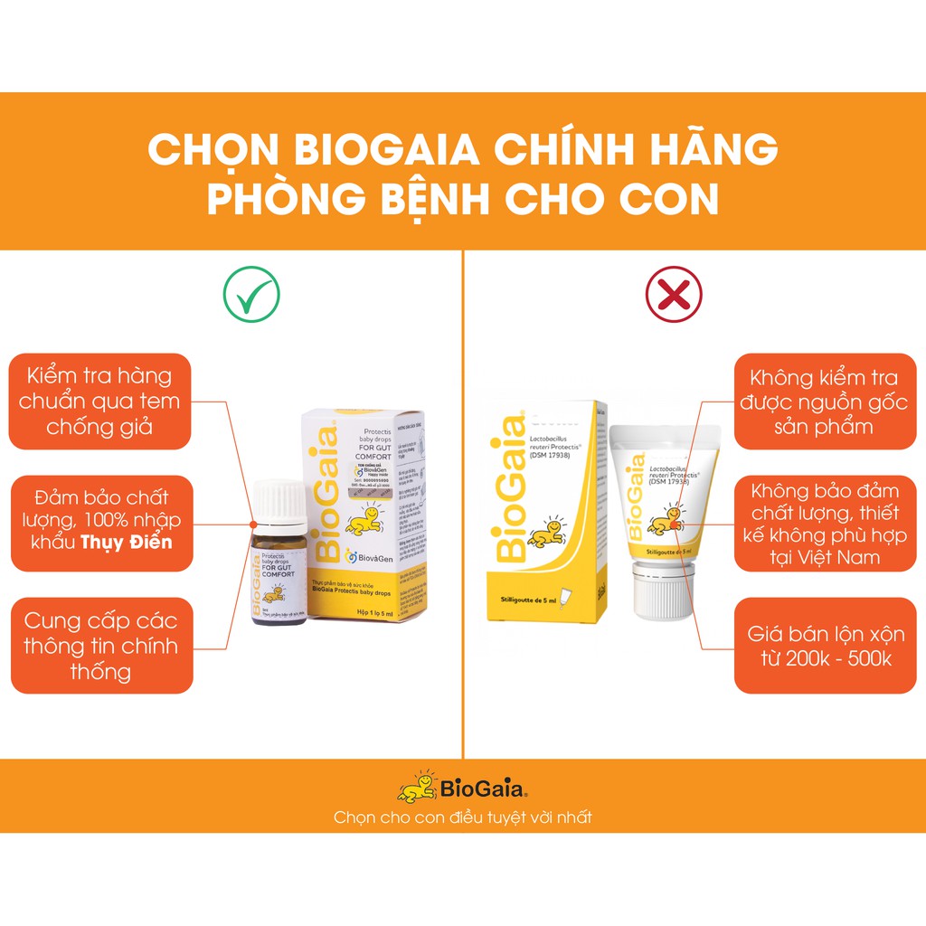 Men vi sinh cho trẻ sơ sinh trẻ nhỏ giảm táo bón, nôn trớ, tăng cường hấp thu và miễn dịch Biogaia Protectis Drops 5ml