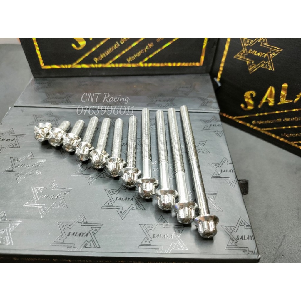 Ốc Salaya 6li Inox 304 Dài Ngắn Đầy Đủ Các Size