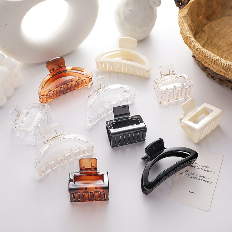 Kẹp Tóc Càng Cua NOVSET Kẹp Tóc Hàn Quốc Chất Liệu Nhựa Bóng Cao Cấp #3 TRONG