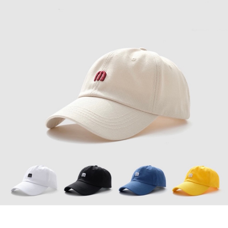 Mũ Lưỡi Trai 💖 Lisa Official 💖 Nón Kết Nhung Thêu Chữ M Phong Cách Ulzzang Form Unisex Nam Nữ - SV-27