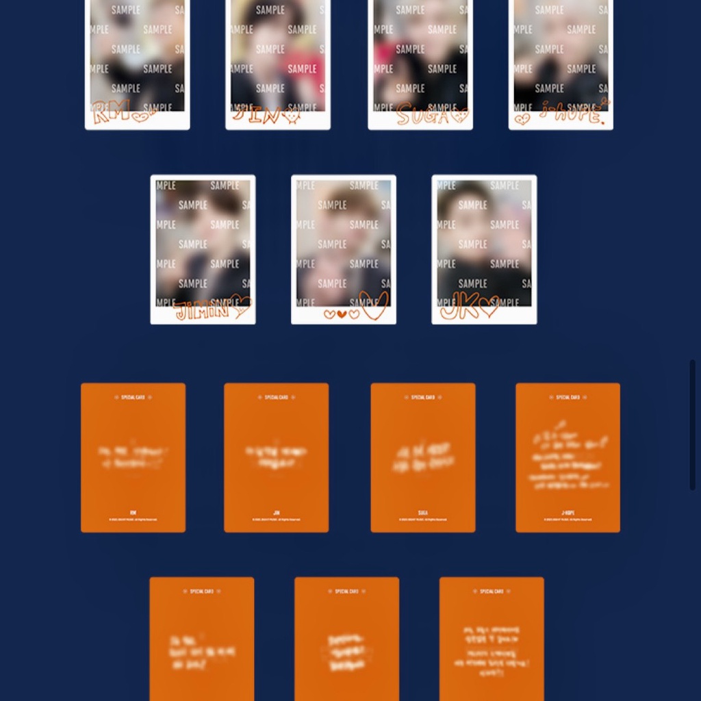 WEVERSE SHOP BTS PERMISSION TO DANCE ON STAGE MINI PHOTO CARD THẺ IN HÌNH BTS PTD 2021-2022