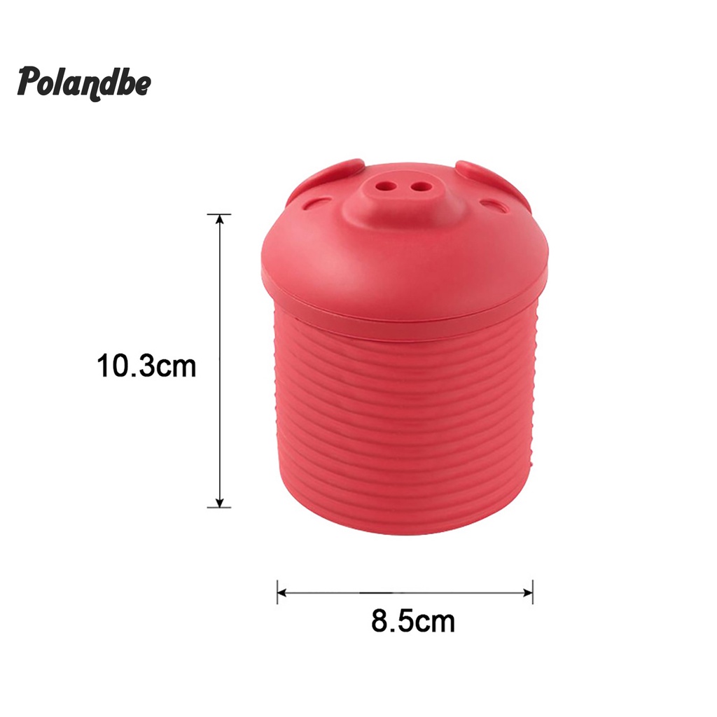 pe Cute Silicone Piggy Bacon Grease Can Kitchen Tool with Strainer Dust-Proof Lid