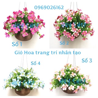 Giỏ Hoa nhân tạo trang trí treo trần nhà