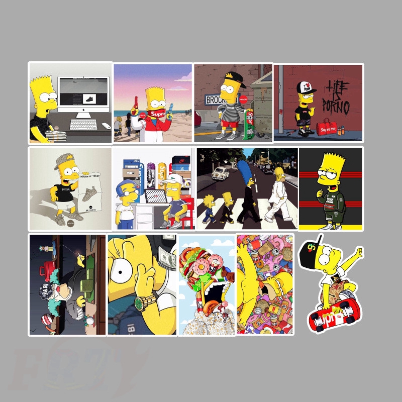❉ The Simpsons - Series 03 Stickers ❉ 50Pcs/Set Mixed Luggage Laptop Skateboard Decals Doodle Stickers