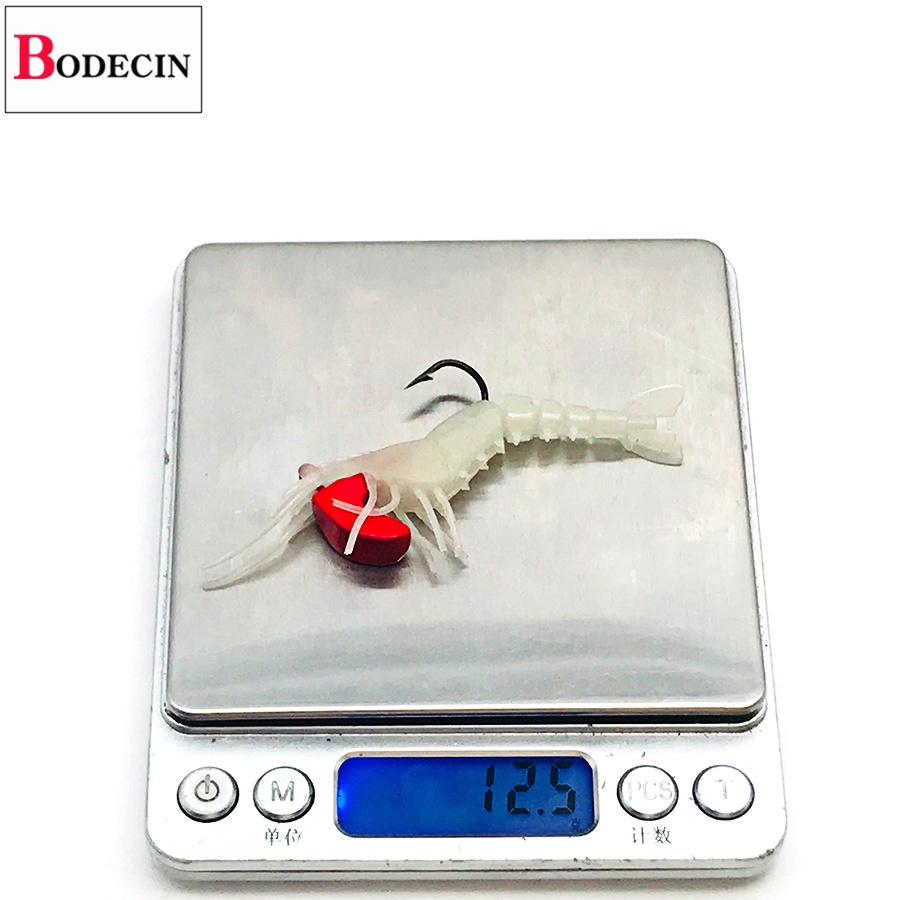 Mồi Câu Cá Giả Hình Tôm Mềm Phát Sáng Đa Năng