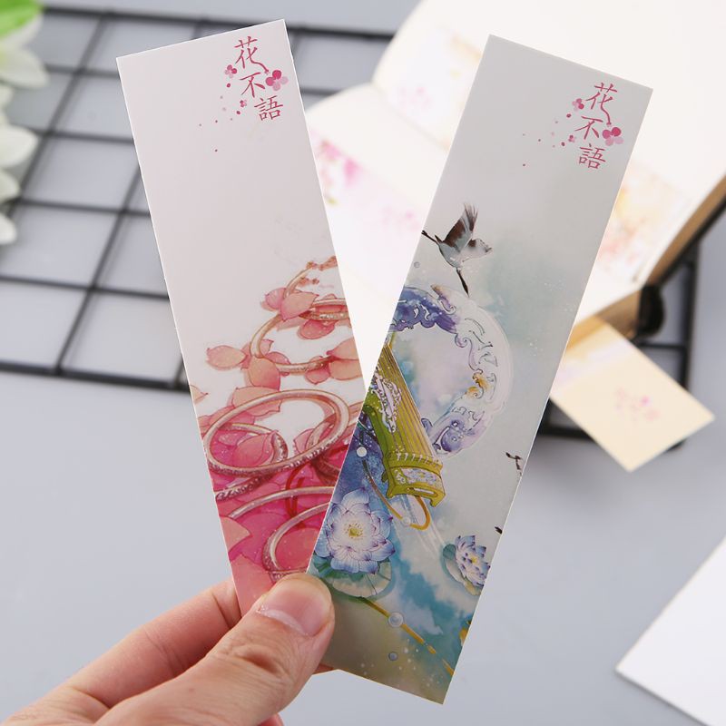 Set 30 Thẻ Bookmark Đánh Dấu Sách Phong Cách Trung Hoa