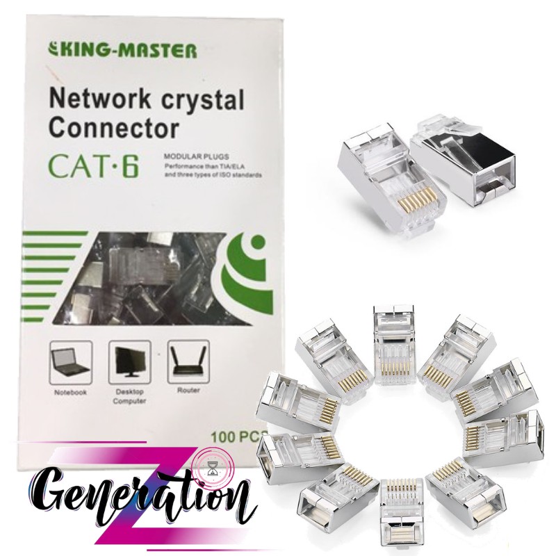 HỘP HẠT MẠNG STP CAT 6E BỌC NHÔM CHỐNG NHIỄU KINGMASTER (KM612)