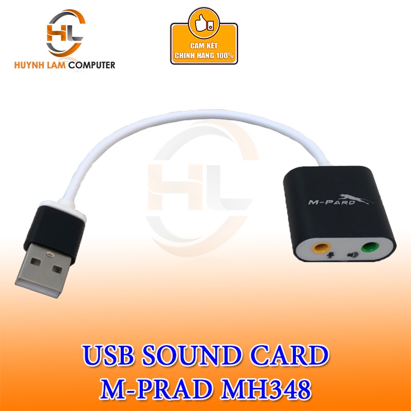 Đầu chuyển USB sang Sound M-Pard MH348 2.0 (Jack 3.5mm Audio + Micro) Chính hãng