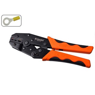Kìm bấm cos tròn bọc nhựa Asaki AK-9120 0.5 ~ 6.0mm2 - Kềm bấm cốt tròn bọc nhựa (Kìm bấm đầu cote Asaki)