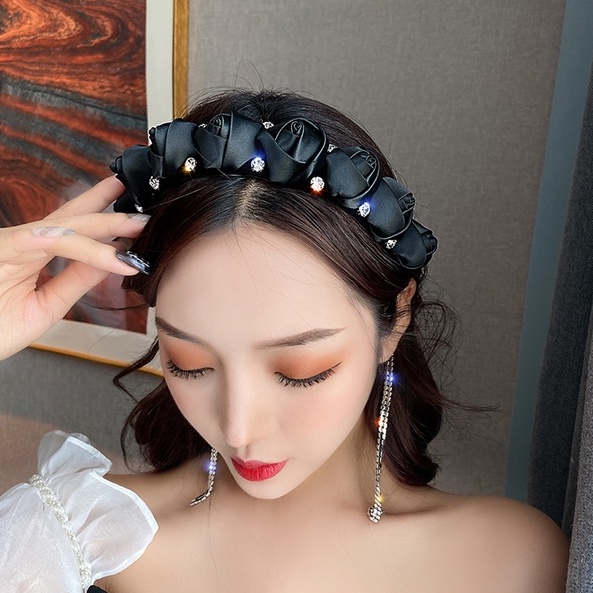 Băng đô hoa hồng đen ngọt ngào , quyến rũ_M1713