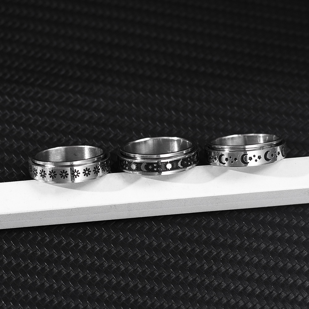 Nhẫn Thời Trang Nam Nữ Chất Liệu Thép Không Gỉ Độc Đáo