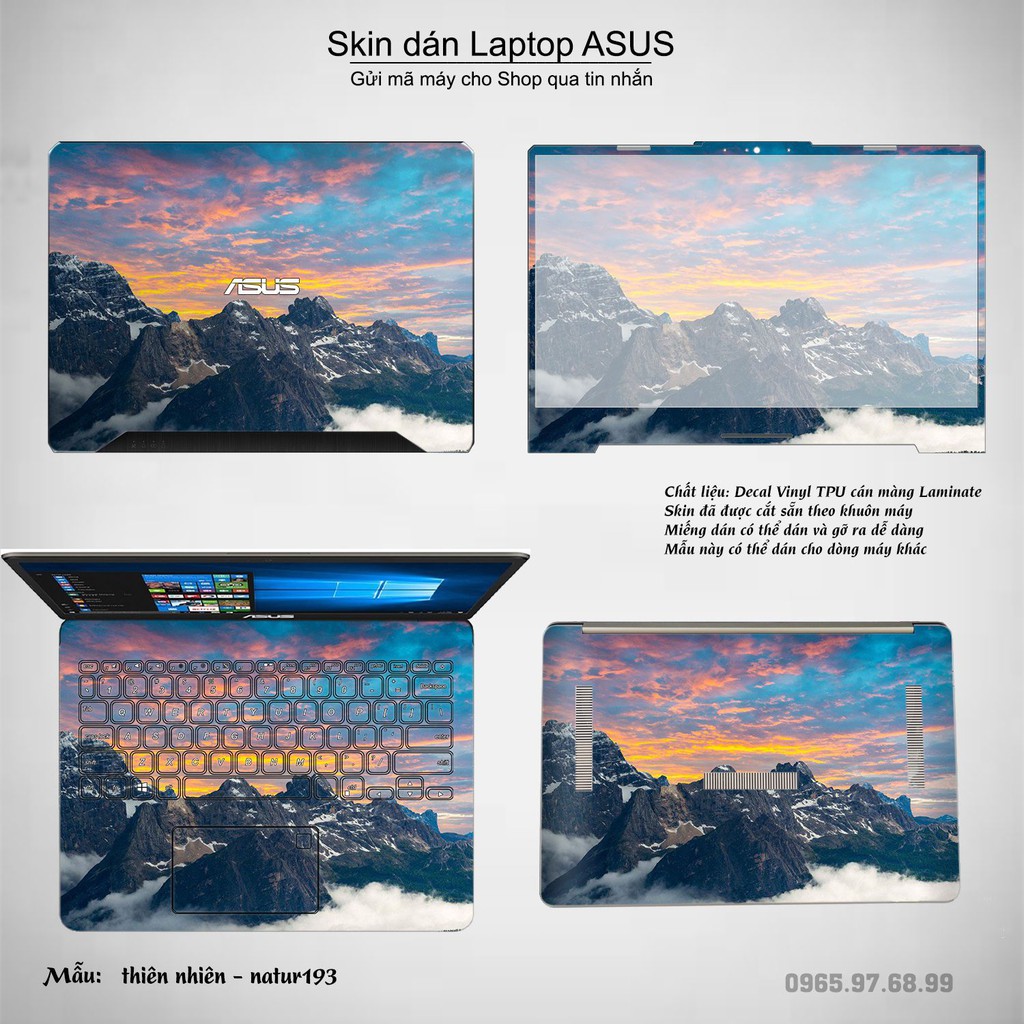 Skin dán Laptop Asus in hình thiên nhiên nhiều mẫu 7 (inbox mã máy cho Shop)