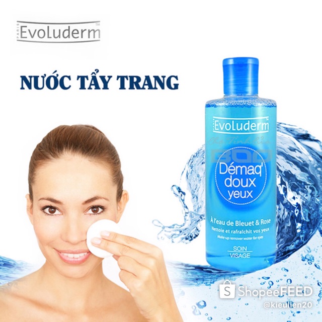 Nước tẩy trang mắt môi Evoluderm