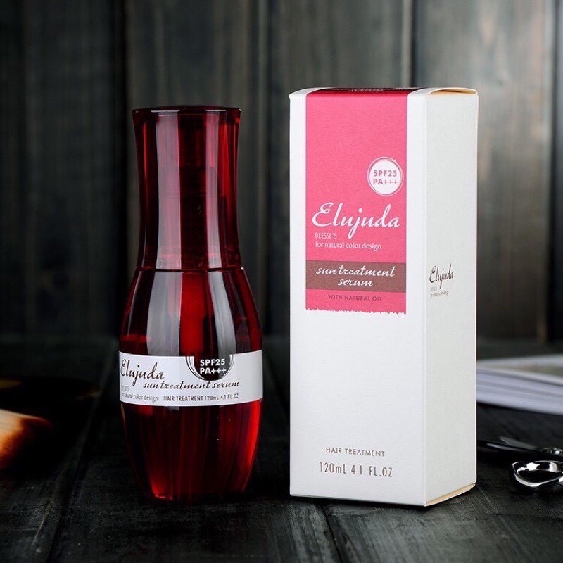 DẦU DƯỠNG TÓC MILBON ELUJUDA SUN TREATMENT SERUM SPF25 CHỐNG NẮNG, CHỐNG TIA CỰC TÍM 120ML