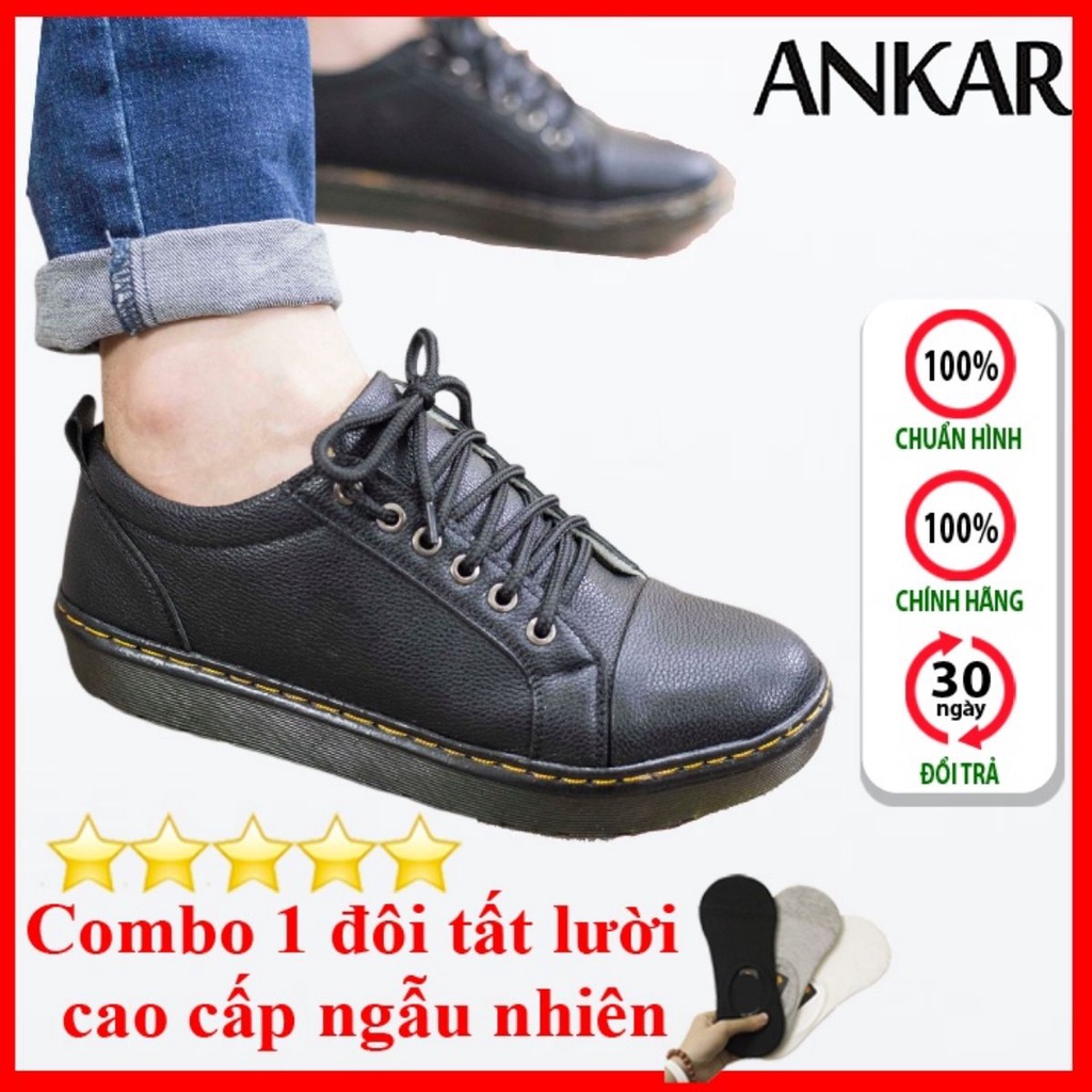 Giày Boot Nam ANKAR Cổ Thấp Chất Da Đẹp Cao Cấp,Đế Khâu Chắc Chắn Form Mạnh Mẽ, Nam Tính Màu Nâu,Đen-Đủ size M90-Đ(T)