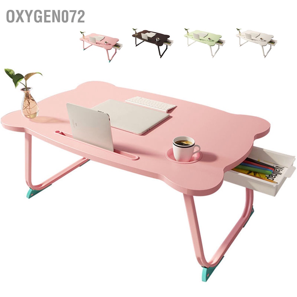 Bàn học làm việc gấp gọn thông minh có khe cắm điện thoại oxygen072