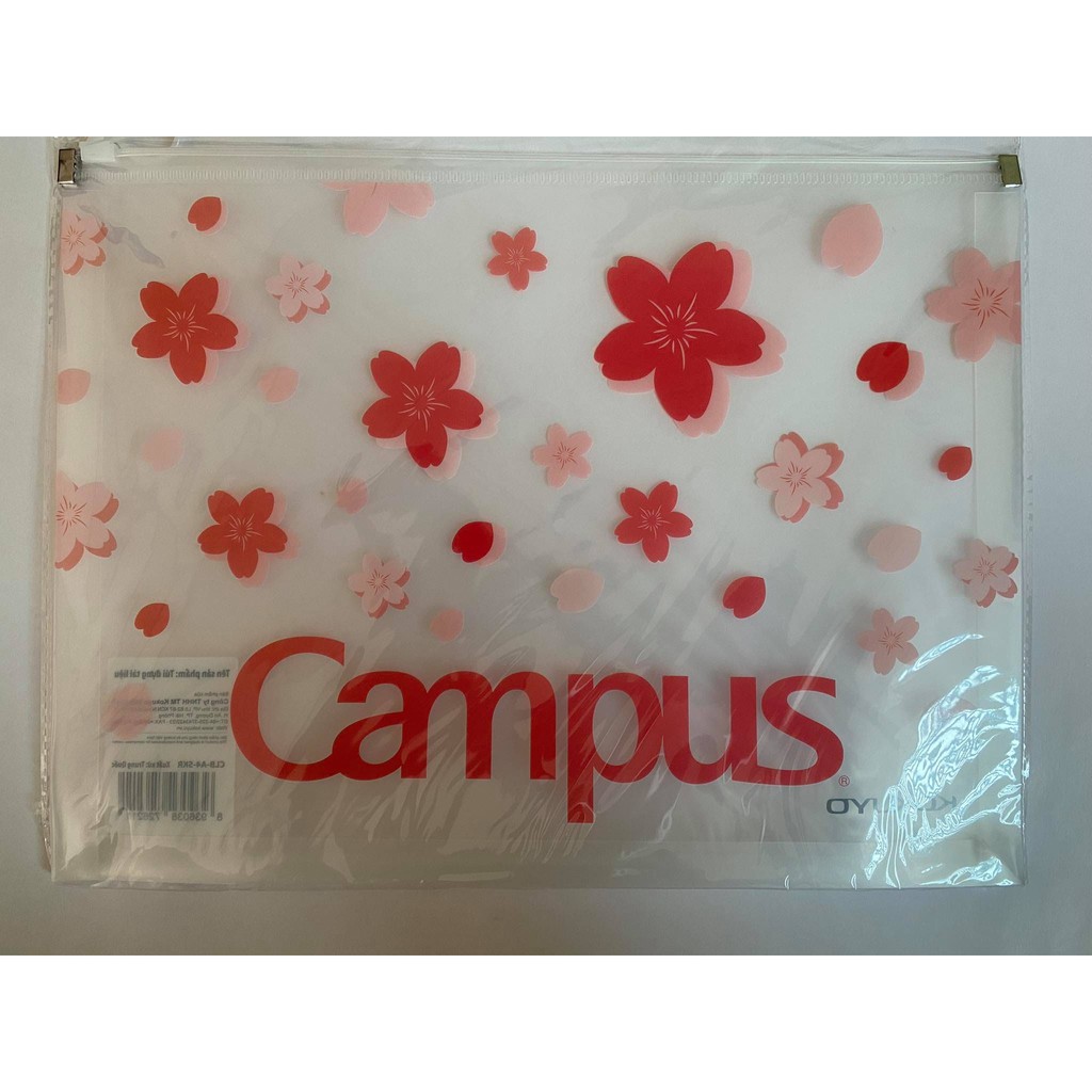Túi đựng tài liệu A4 có khóa zip Campus