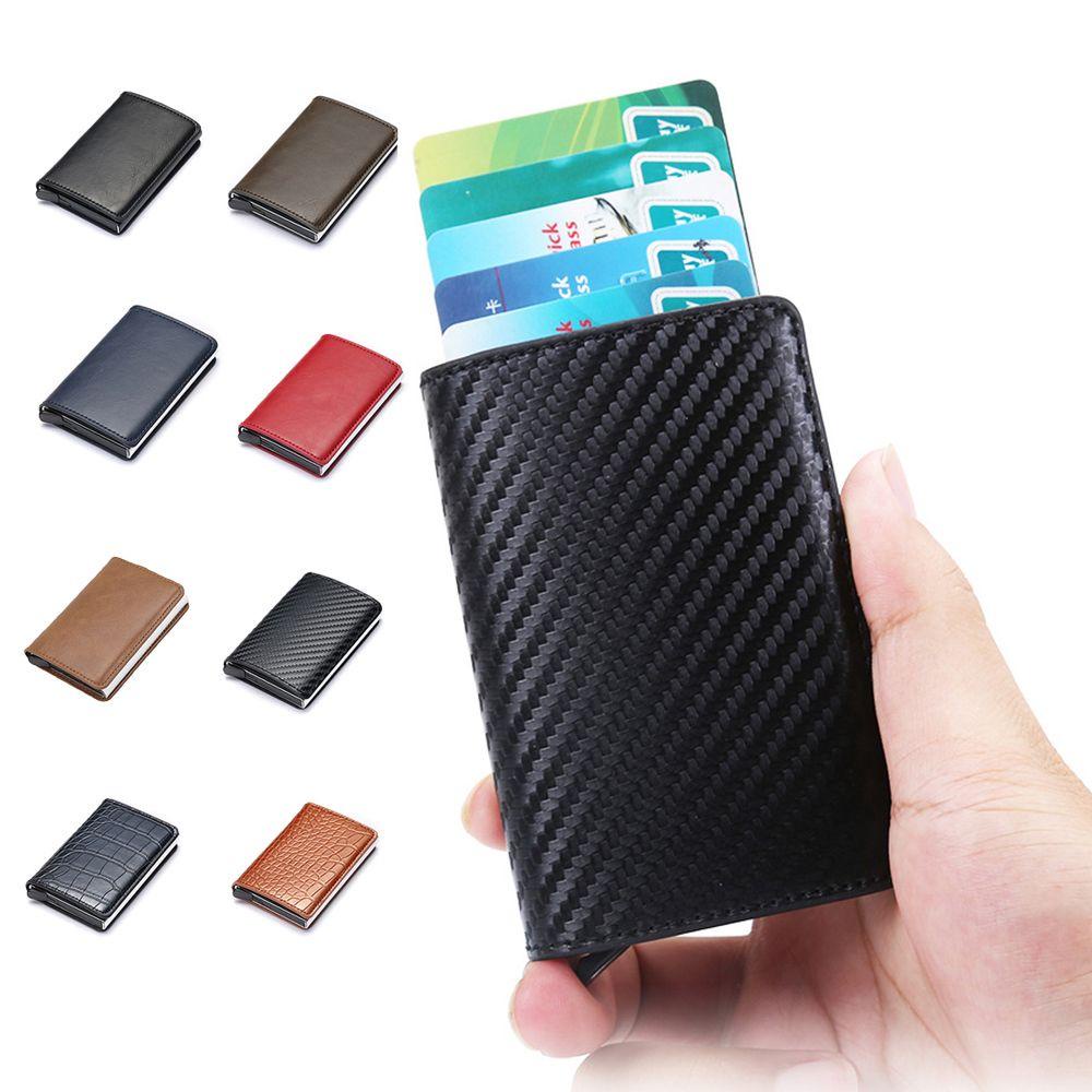 Ebinlands Ví Da PU Dạng Bật Lên Tự Động Bật Tắt RFID