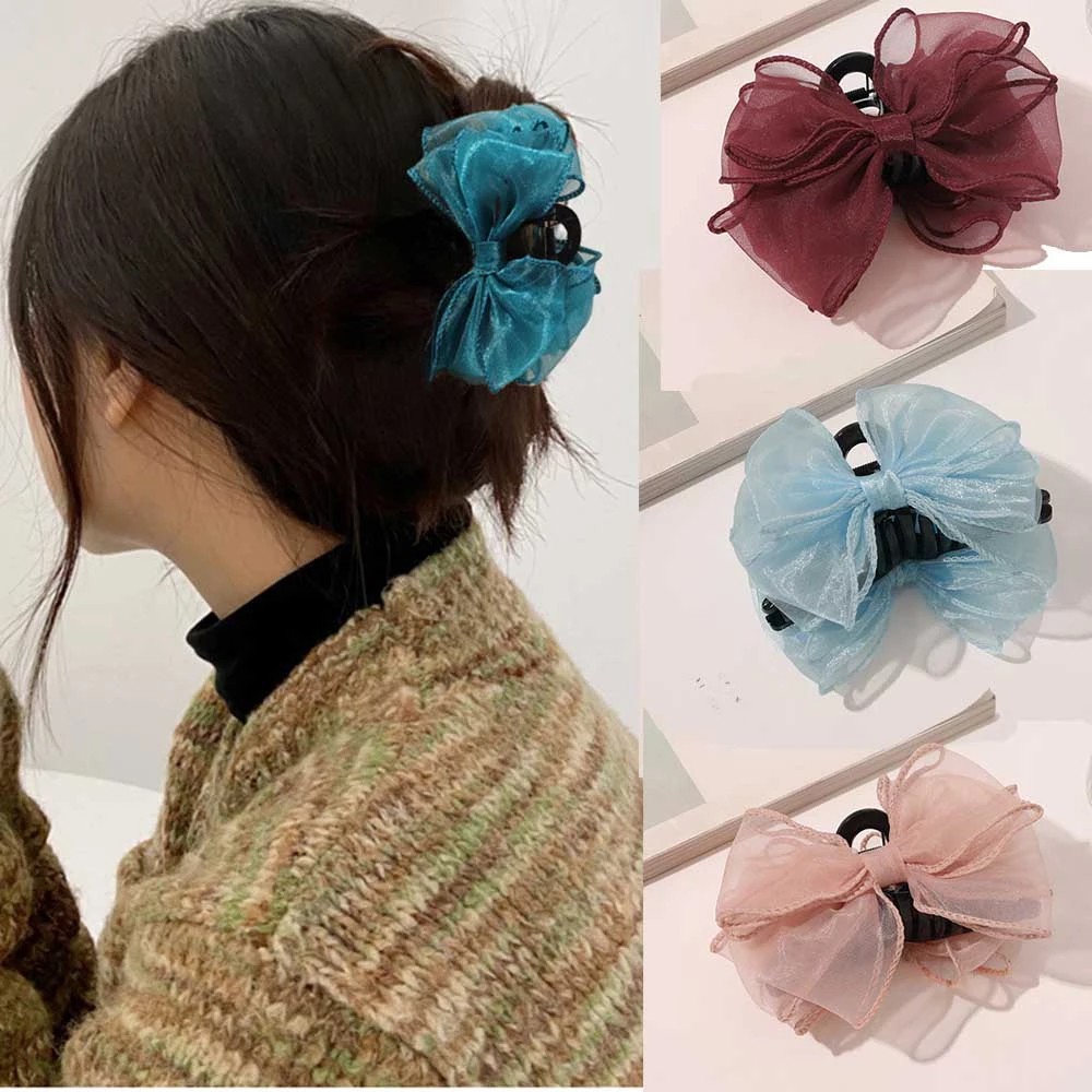 Kẹp Tóc Nữ Đính Nơ Thời Trang Hàn Quốc Xinh Xắn