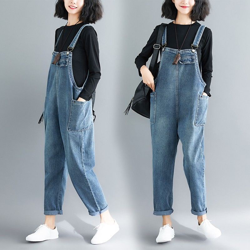 [ORDER] Quần yếm jeans nữ bigsize - Có ảnh thật
